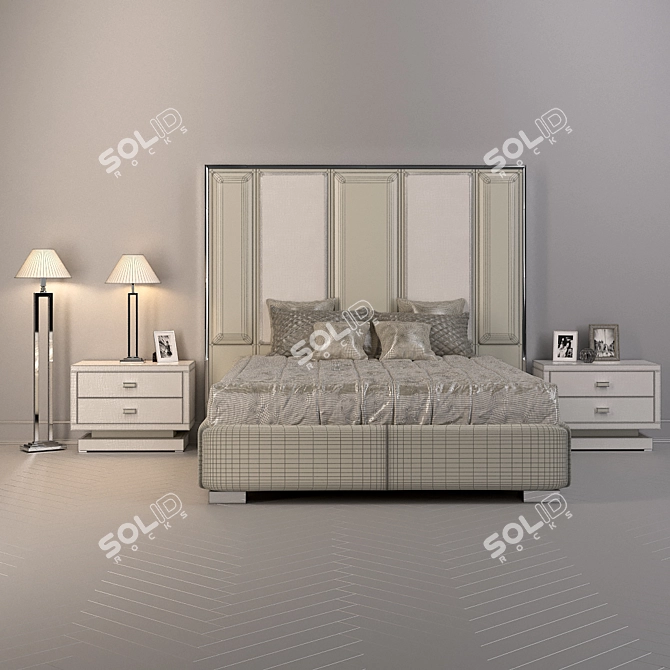 Rugiano Stripe Bed Set 3D model image 3