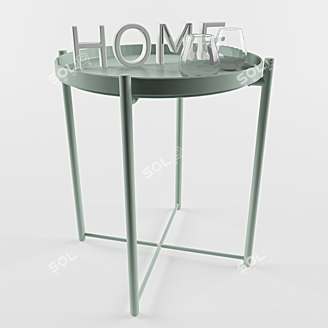 Sleek Serve: IKEA Ironed Table 3D model image 1