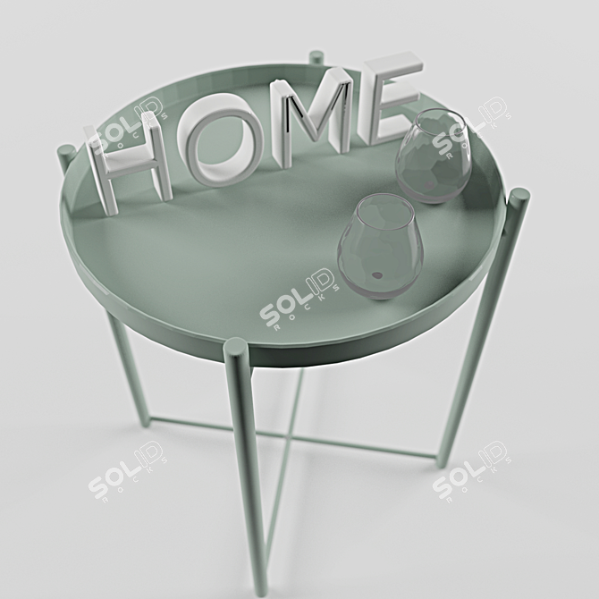 Sleek Serve: IKEA Ironed Table 3D model image 2