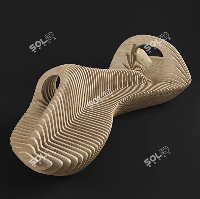  Modern Parametric Bench 3D model image 1