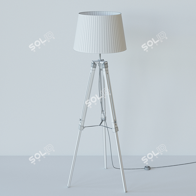 European Loft Design Floor Lamp 3D model image 2