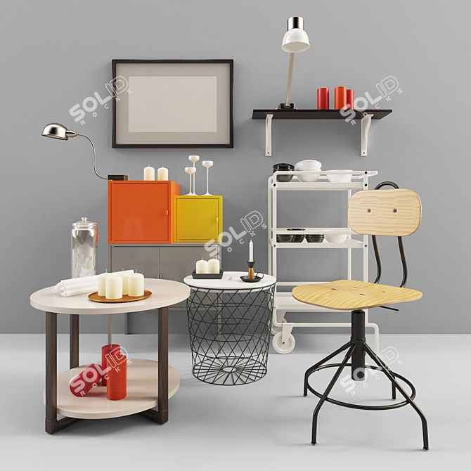 IKEA Furniture Set for Stylish Interiors 3D model image 1