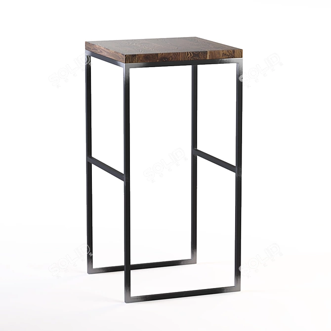 Archpole High Metal Bar Stool 3D model image 1