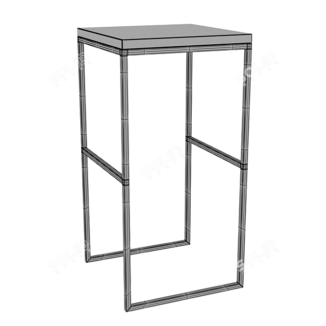 Archpole High Metal Bar Stool 3D model image 3