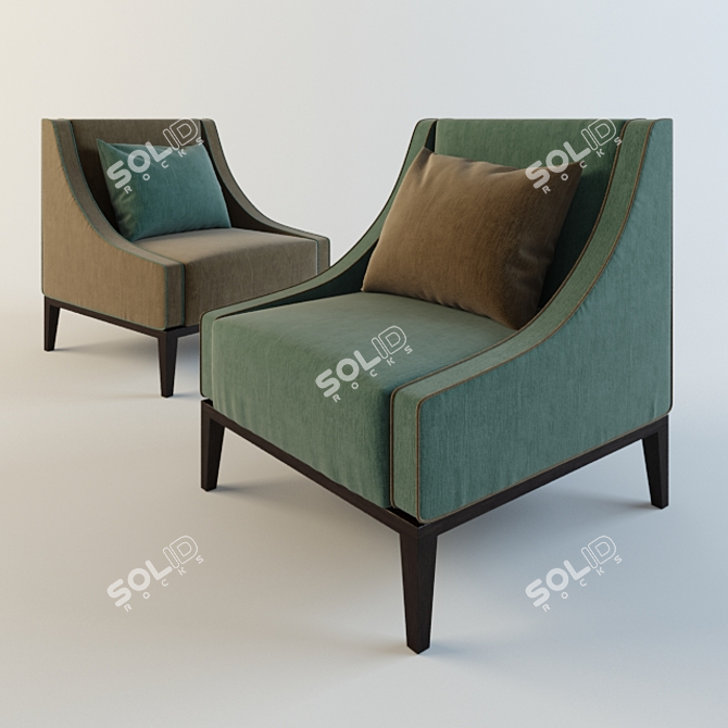 Domingo Salotti Sikka Chair: Modern & Stylish Armchair 3D model image 2