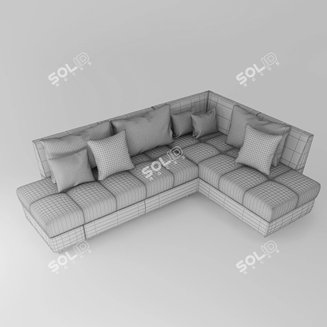 Modern Comfort: Tecna Sofa 3D model image 2