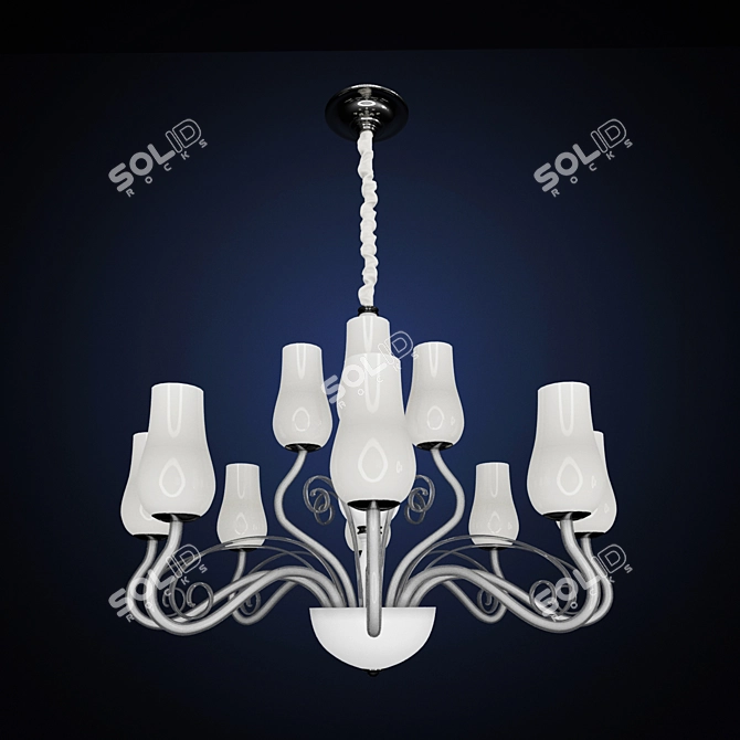 Ella 12-Light Chandelier 3D model image 1