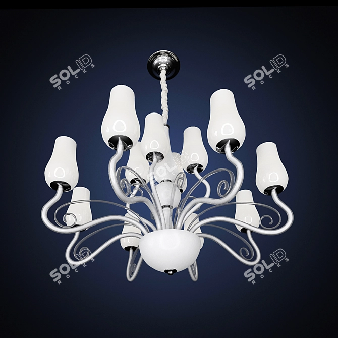 Ella 12-Light Chandelier 3D model image 2