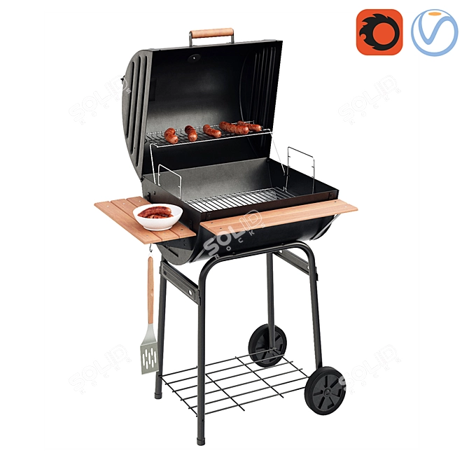 Wrangler Char Griller: Perfect for BBQ 3D model image 1