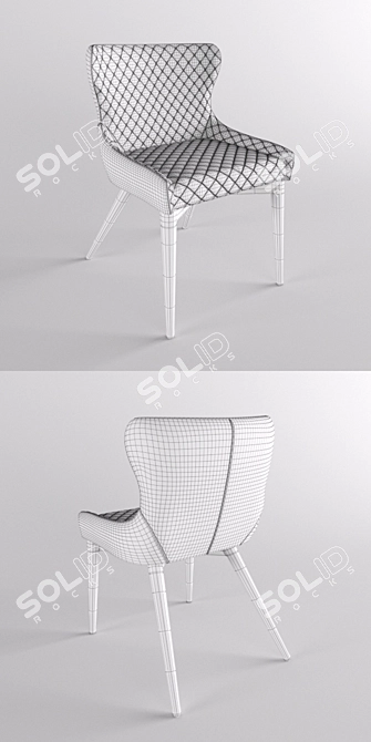 Modern Taran Dining Chair 3D model image 3