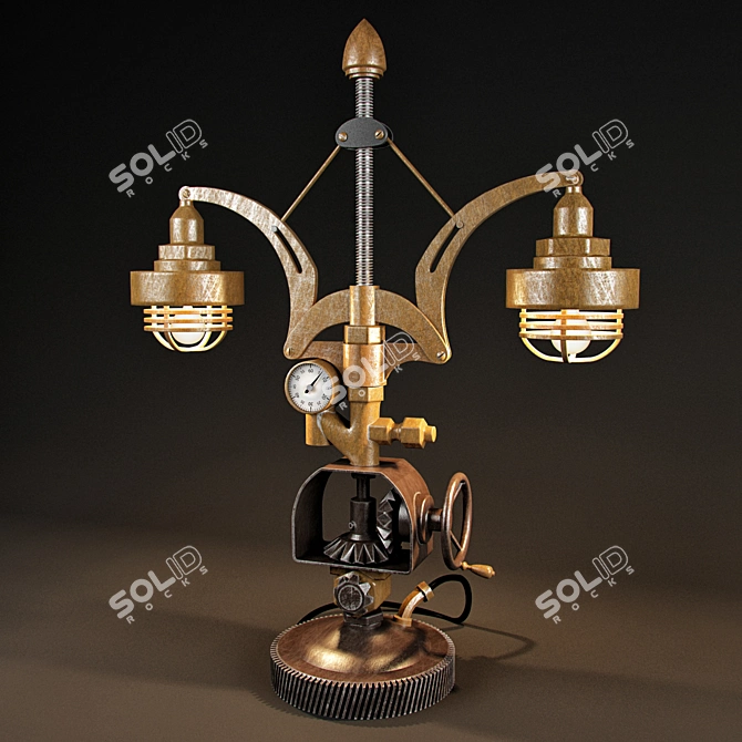 Rustic Barkman Lamp 3D model image 1