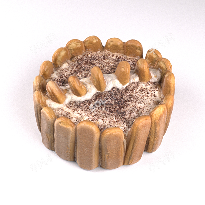 Delicious Lopoli Cake 3D model image 1