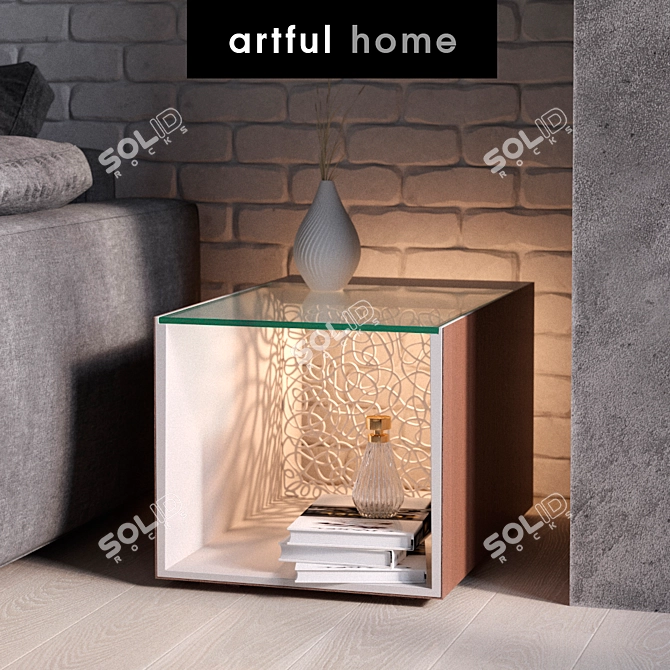 Elio I Illuminated End Table 3D model image 2