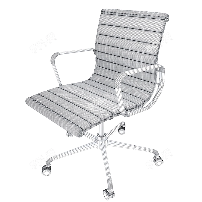 ErgoLeather Office Chair 3D model image 3