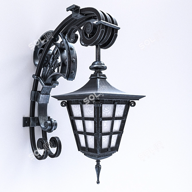 BASTION Forged Lantern-Bracket 3D model image 1