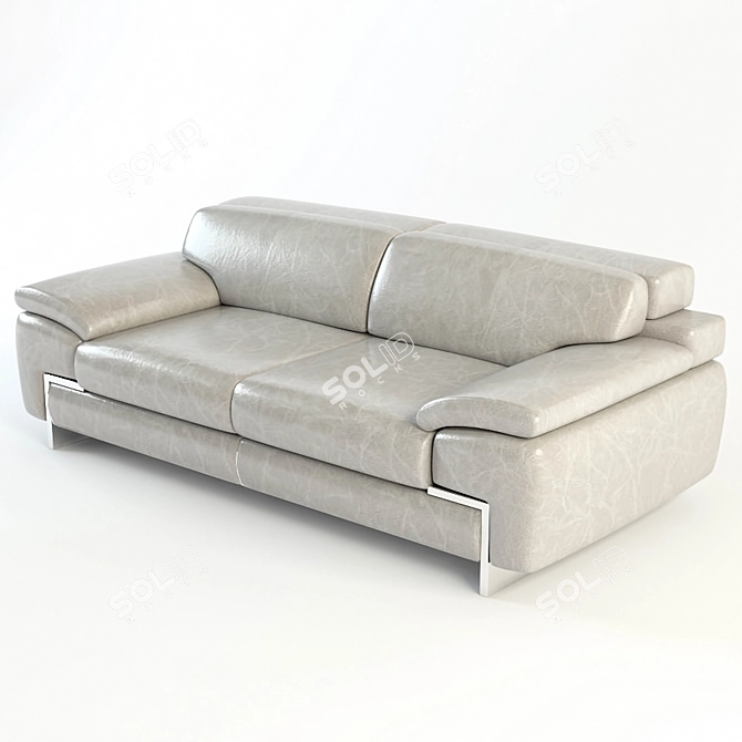 Italian Leather Sofa: Oregon II 3D model image 1