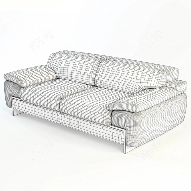 Italian Leather Sofa: Oregon II 3D model image 2