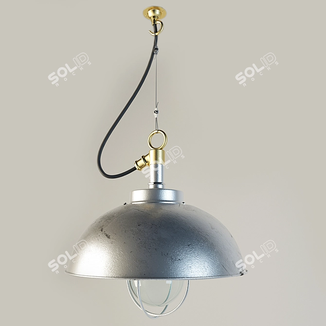 Copper Shipyard Pendant: Industrial Charm 3D model image 1