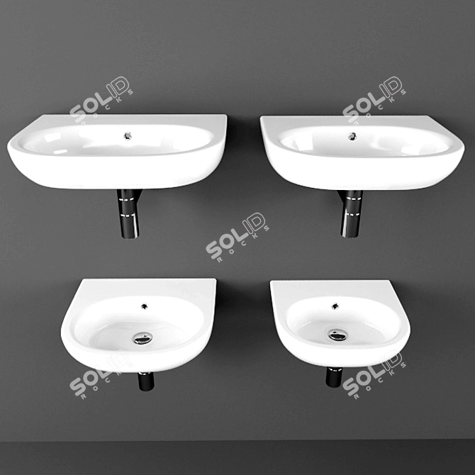 Modern Washbasin Collection 3D model image 3