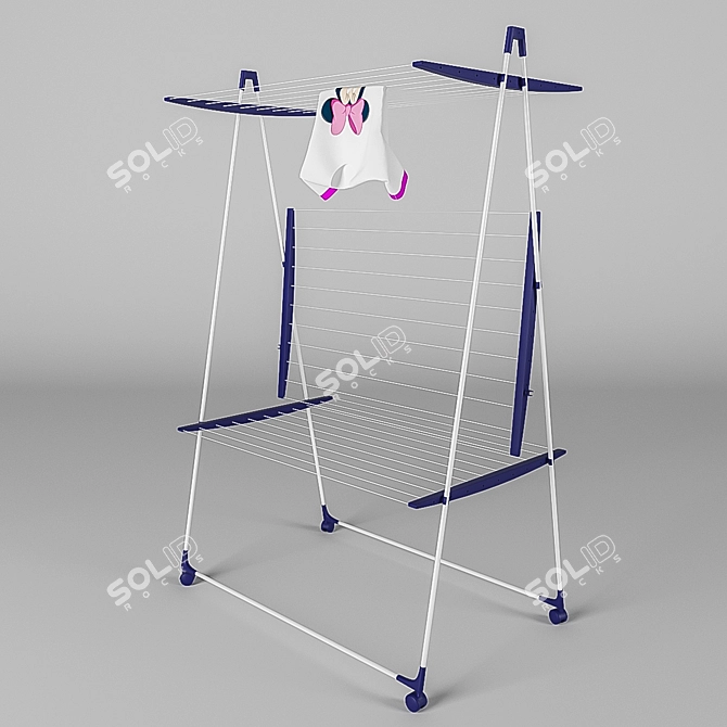 Space-Saving Leifheit Tumble Dryer 3D model image 1