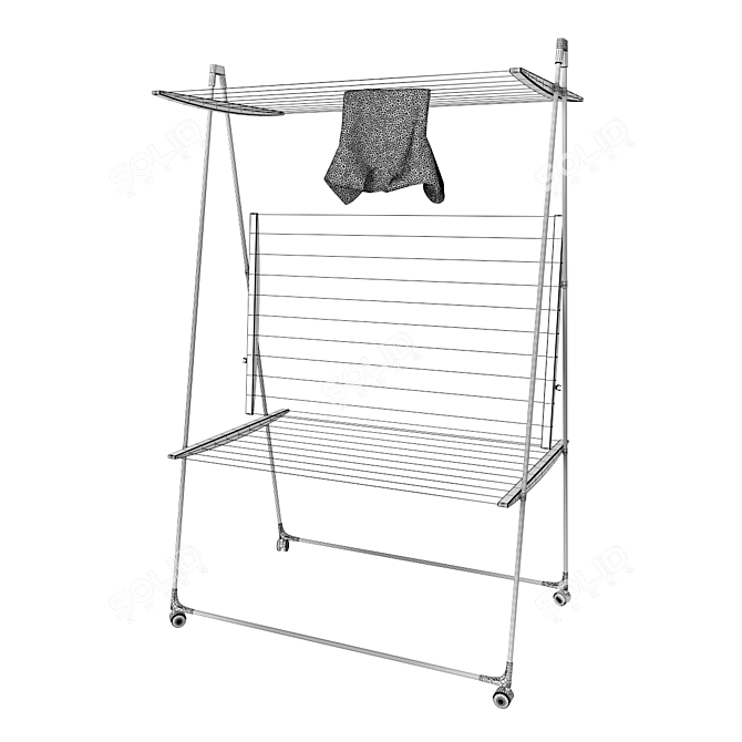 Space-Saving Leifheit Tumble Dryer 3D model image 3