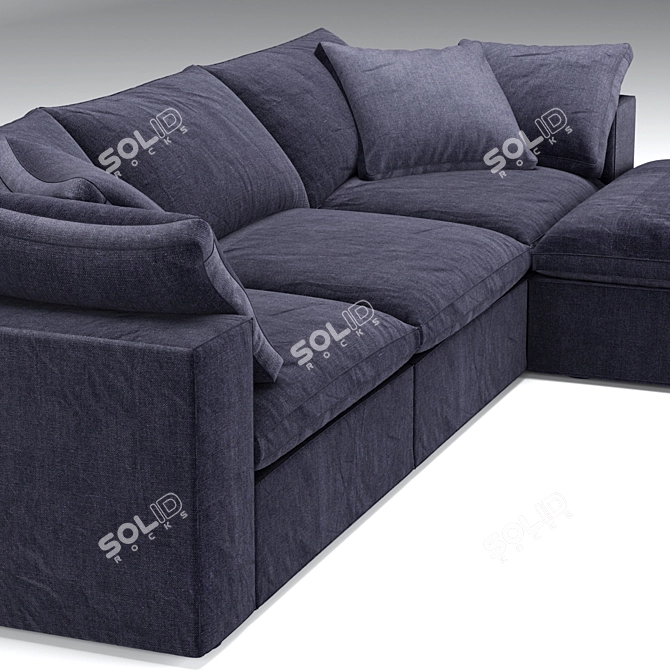 Restoration Hardware Blue Cloud Sofa 3D model image 2