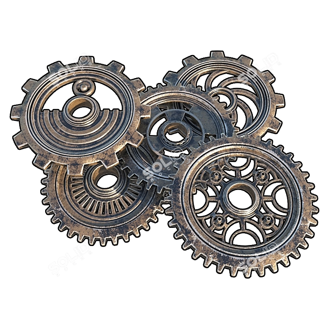 Gleaming Gear Set 3D model image 1