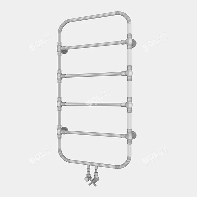 Luxury Warmth: Zehnder Nobis Heated Towel 3D model image 2