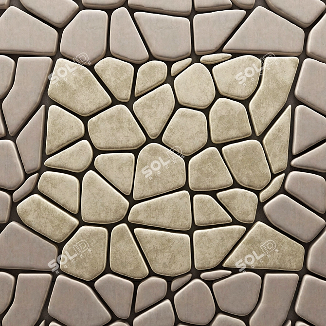 Stone Decor Panel: 3D Texture, 8192x8192 3D model image 2