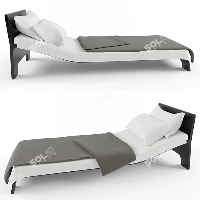 Sleek Modbed: Contemporary Single Bed 3D model image 1