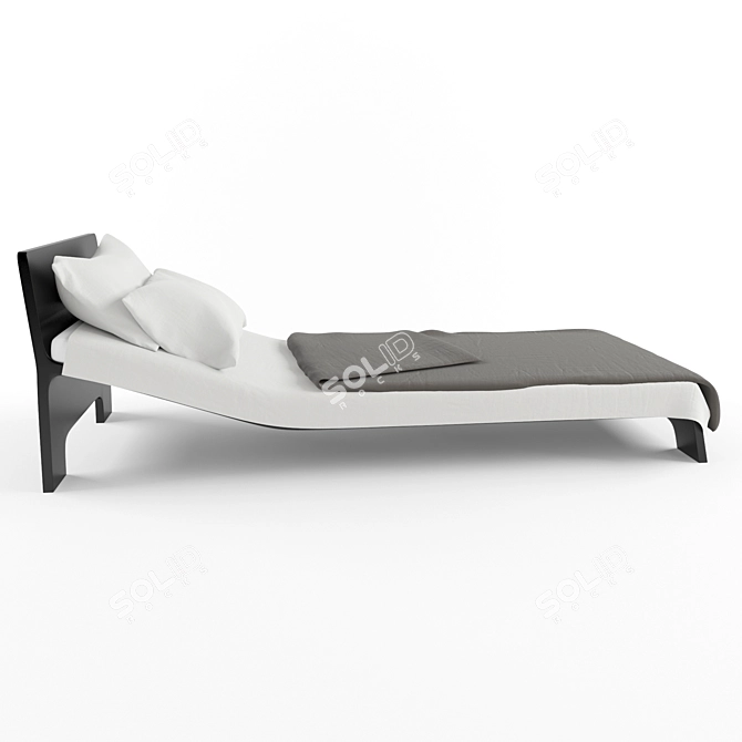 Sleek Modbed: Contemporary Single Bed 3D model image 3