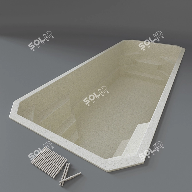 Drain Grating for Pool 3D model image 1