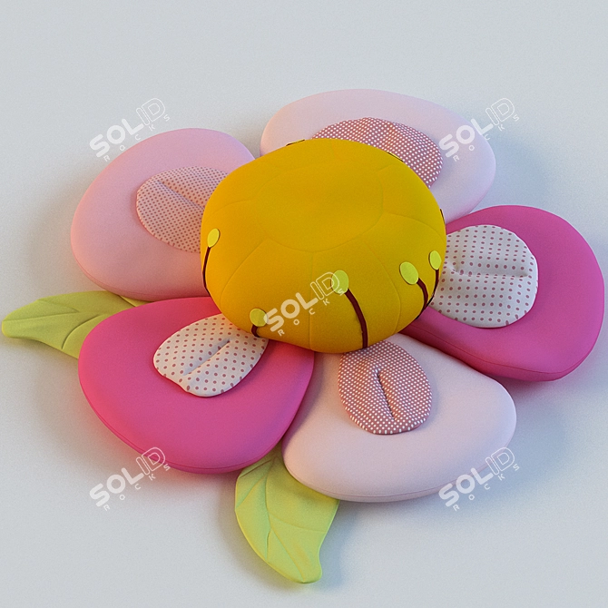 Colorful Flower Pouf for Children - Haba 2642 3D model image 1