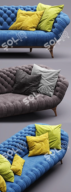 Victor Sofa: Unmatched Comfort & Style 3D model image 2