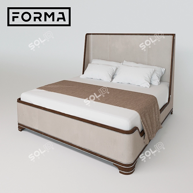 Forma Wave Bed - WAV-12: Sleek and Stylish Sleep Solution 3D model image 1