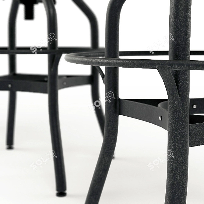 Industrial Adjustable Chair 3D model image 2