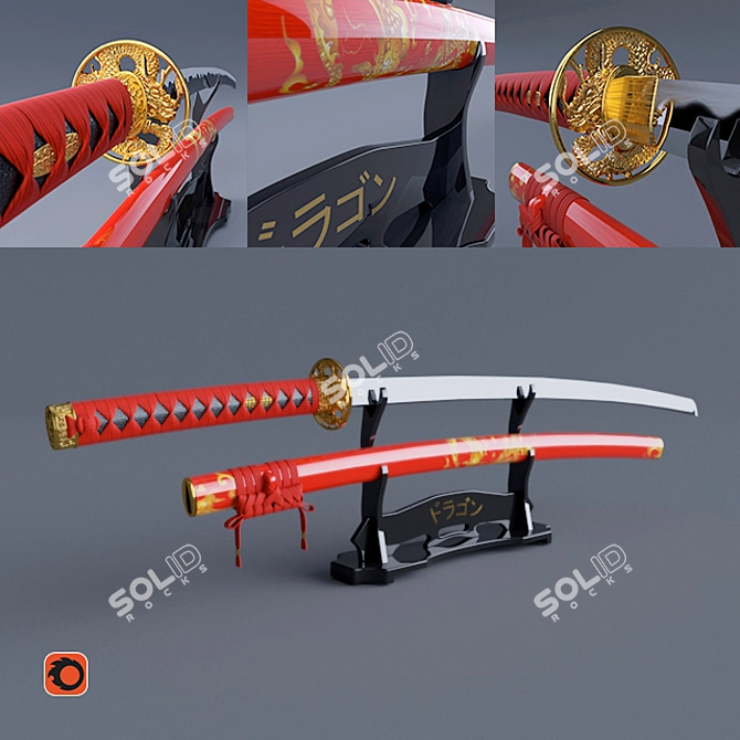 Dragon Slayer Katana 3D model image 1