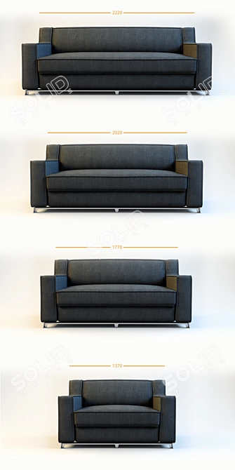 Lary Convertible Sofa Bed 3D model image 3