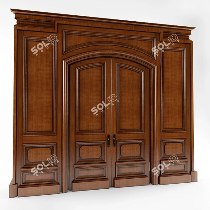 Classic Entrance Door 3D model image 1