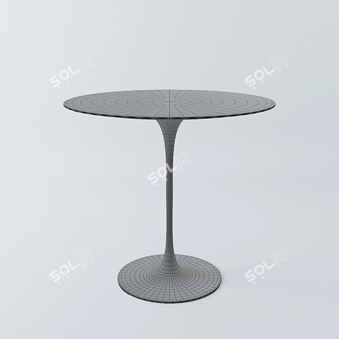 Elegant Knoll Saarinen Side Table 3D model image 2