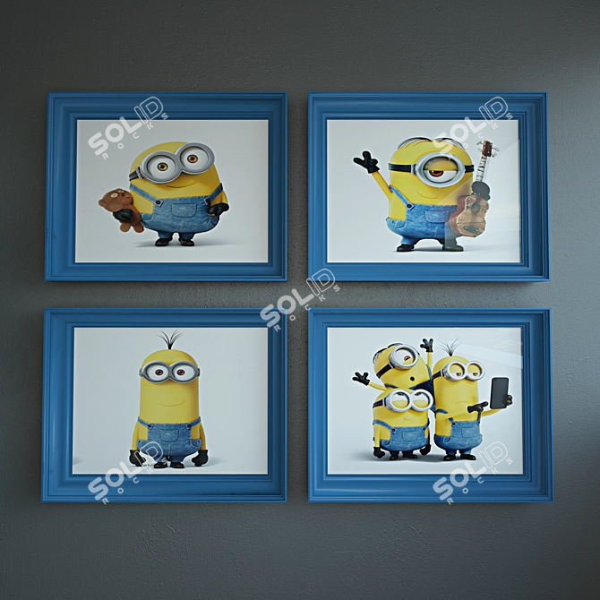 Minion Mania: Hilarious Bob, Kevin & Stuart Pictures 3D model image 1