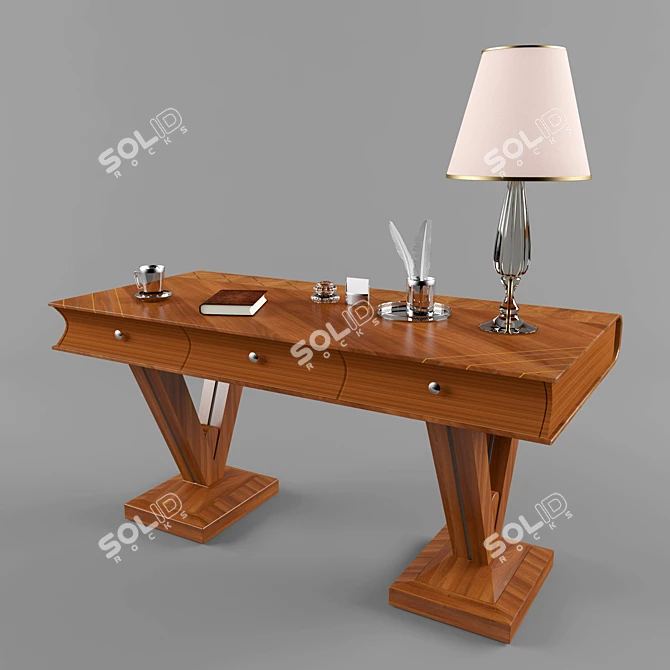 Capranelli Book Table: Elegant and Functional 3D model image 1