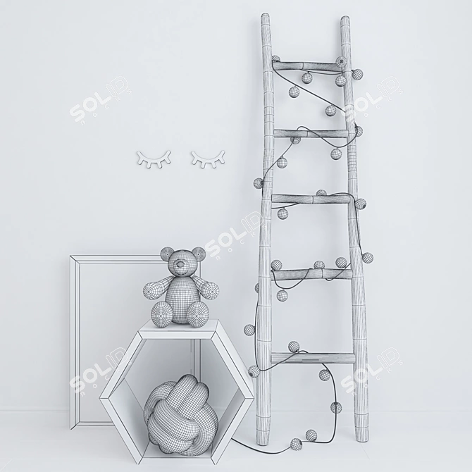 Nordic-inspired Children's Decor 3D model image 3