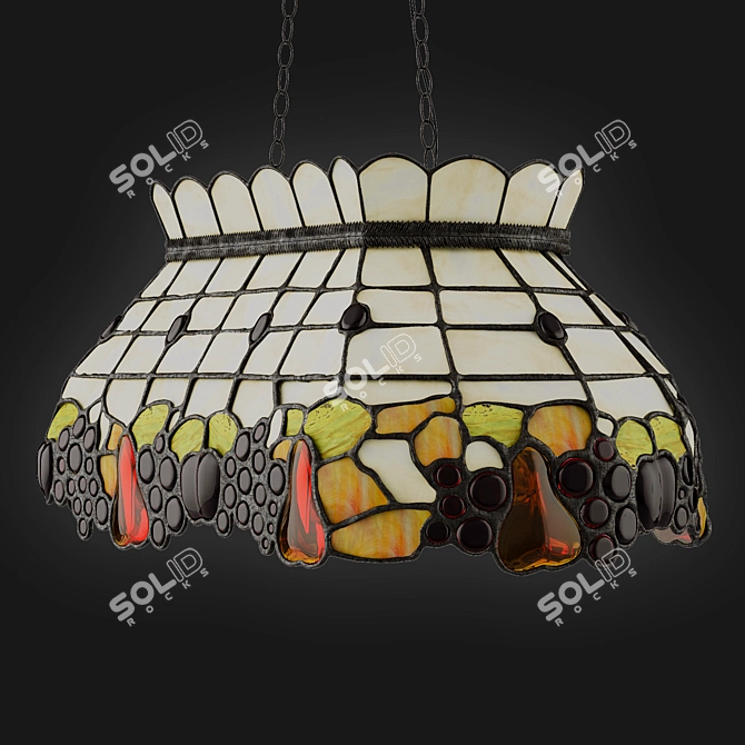 Tiffany Style Stained Glass Chandelier - Svetresurs 850-803-03 3D model image 2