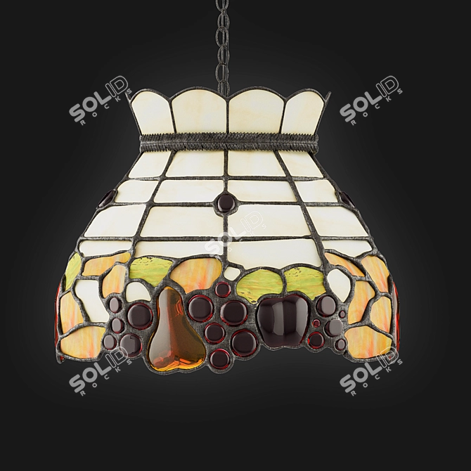 Tiffany Style Stained Glass Chandelier - Svetresurs 850-803-03 3D model image 3