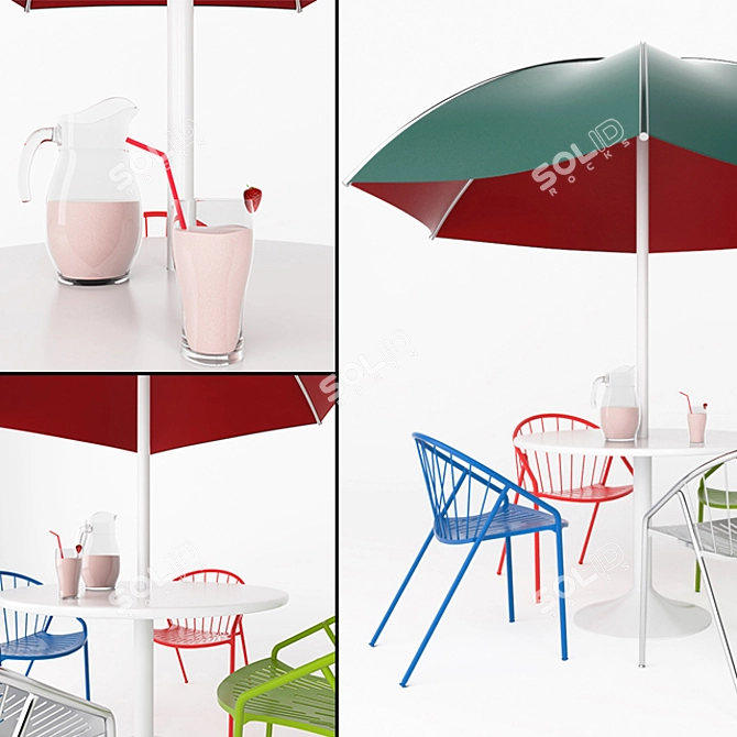  Catena Outdoor Set | Stylish & Comfortable 3D model image 1