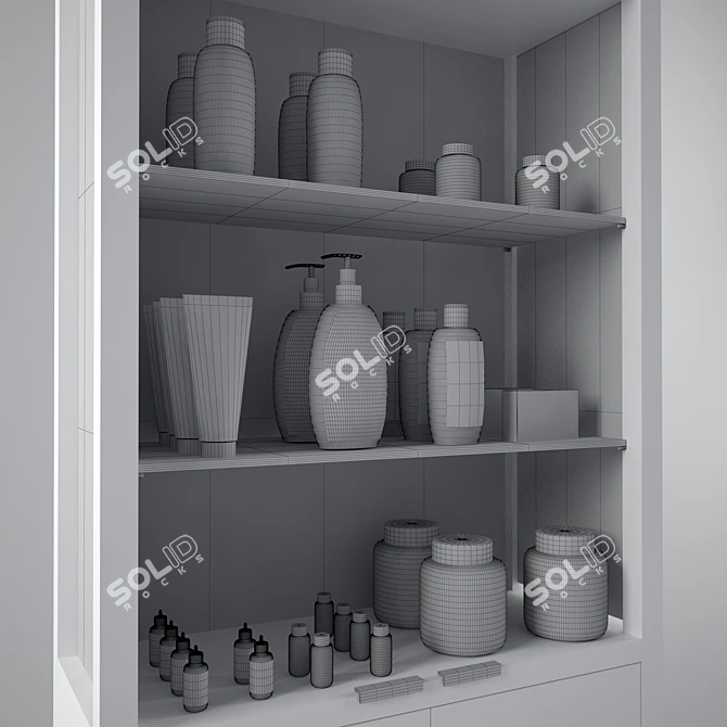 Chemical Storage Rack 3D model image 2