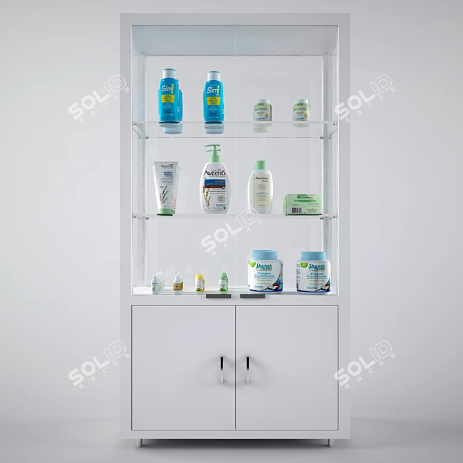 Chemical Storage Rack 3D model image 3