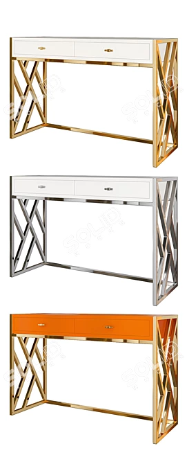 Elegance Enhanced - Cordelia Lacquer Desk 3D model image 3