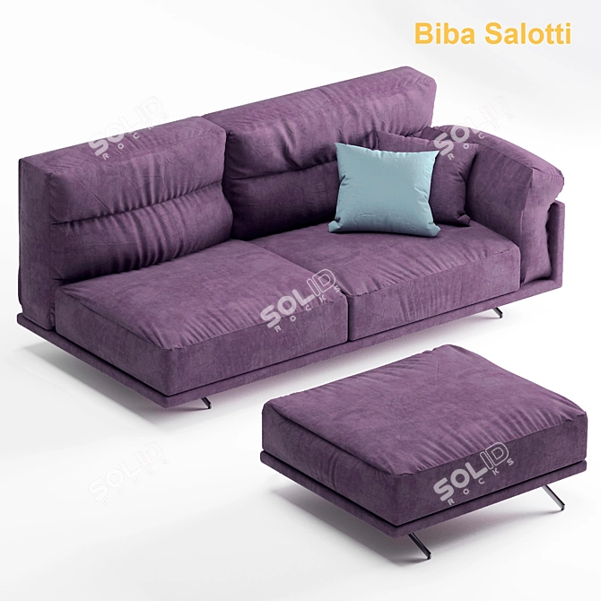 Italian Sofa: Modern and Compact 3D model image 2